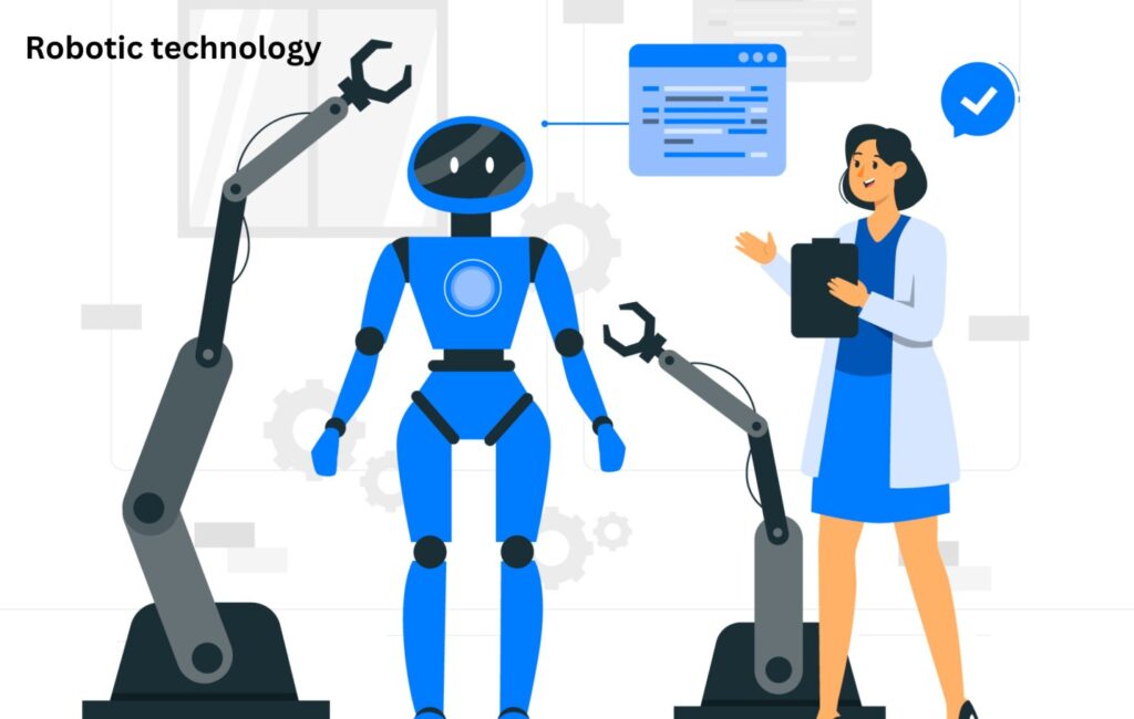 The image shows some of the areas where robotic technology is used.